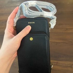 Brand new sofia phone wallet crossbody fossil